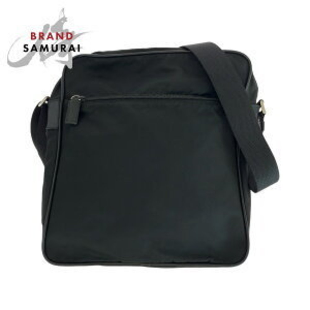 Prada Nylon Leather Shoulder Triangular Tessuto B… - image 1